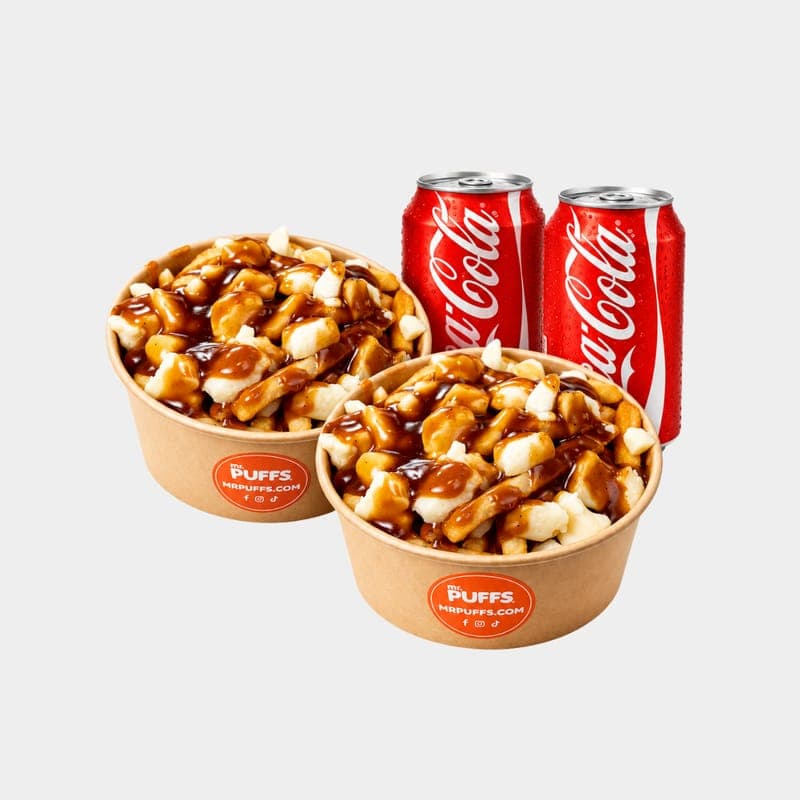 2 Poutine & 2 Cokes / 2 Poutines et 2 Coca-Cola