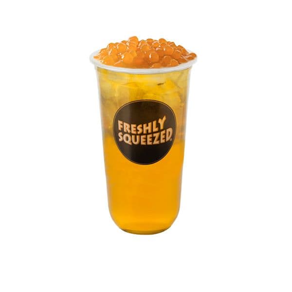 Mango Green Tea with Mango Jelly Boba