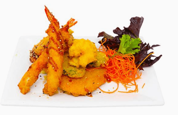 801. Crevettes panées et légumes panés / Breaded Shrimp and Breaded Vegetables