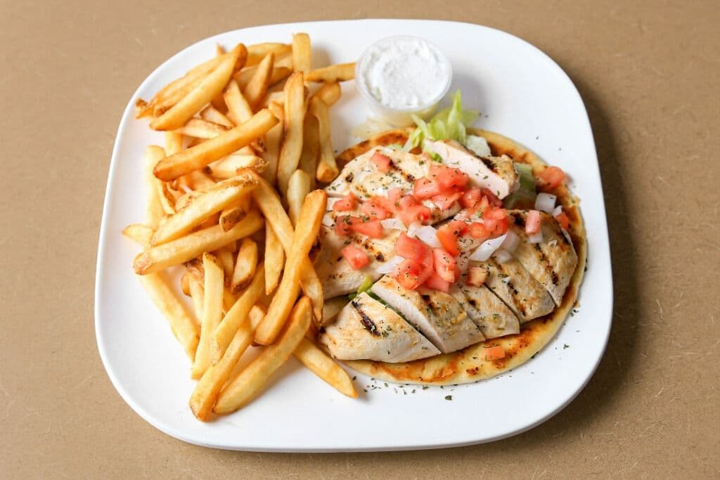 Chicken on a Pita Lunch