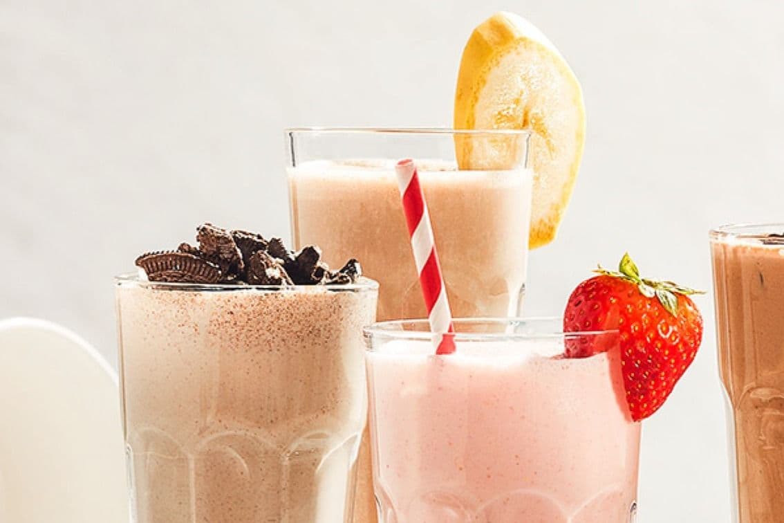 Lait Frappe Banane, Choco et Fraise / Banana Split Milkshake