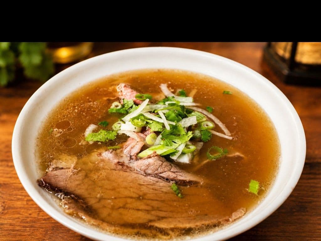 204. Medium Rare Beef and Brisket Rice Noodle Soup
