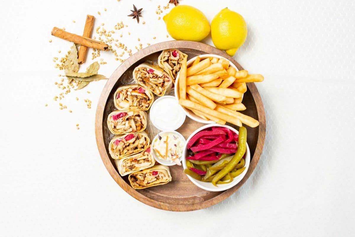 Chicken Saj Meal Plate