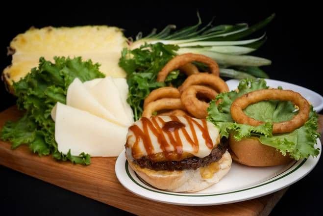 Hawaiian Burger Platter