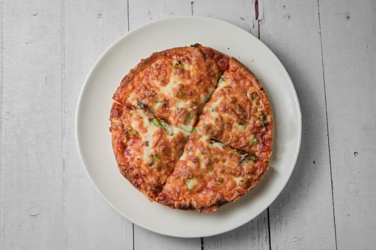 9. 10" Pepperoni, Green Pepper, and Mushroom
