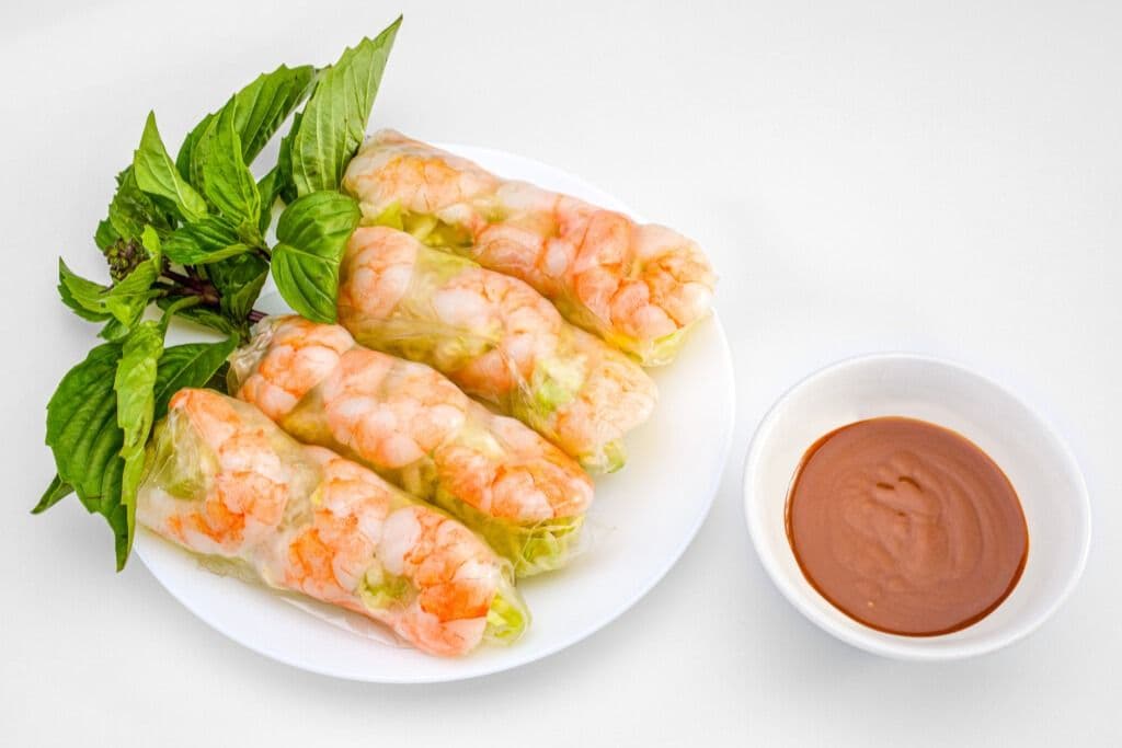 3C. Shrimp only Salad Rolls (4 pcs)
