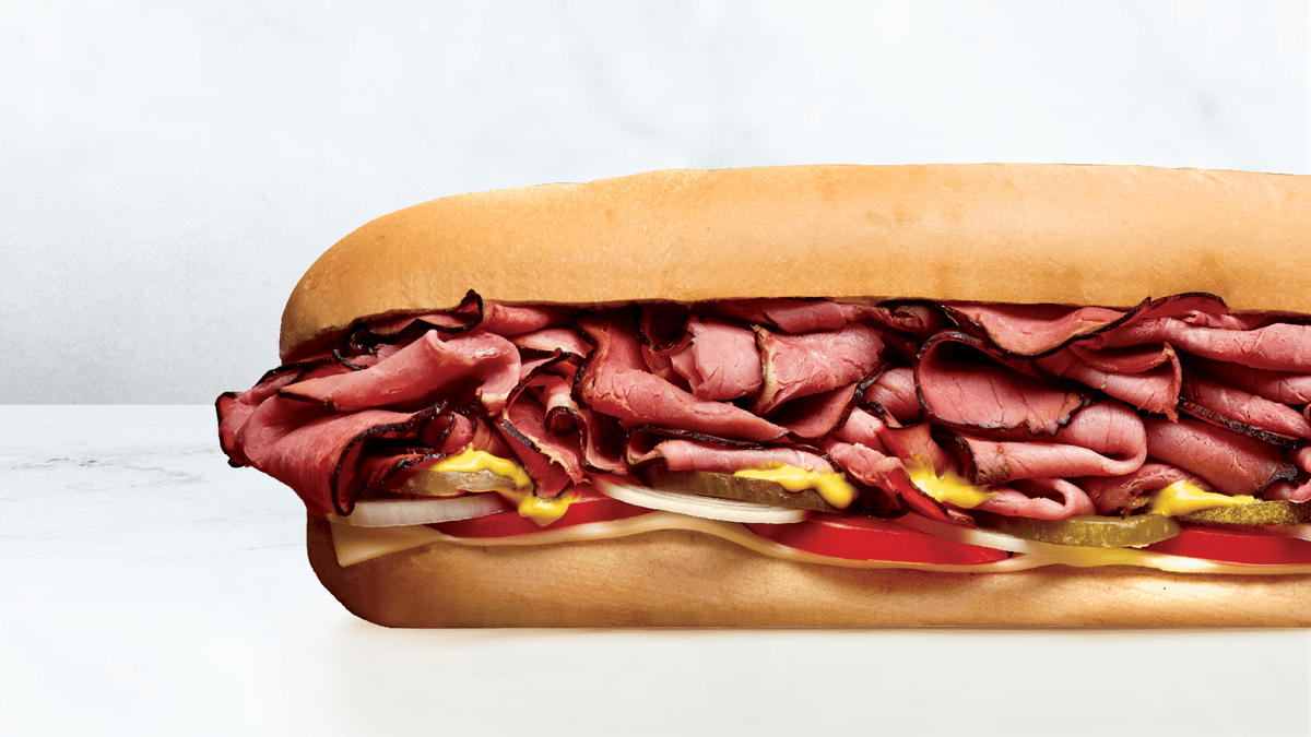 Large Double Stacked Smoked Meat Sub Combo / Grand sandwich double à la viande fumée