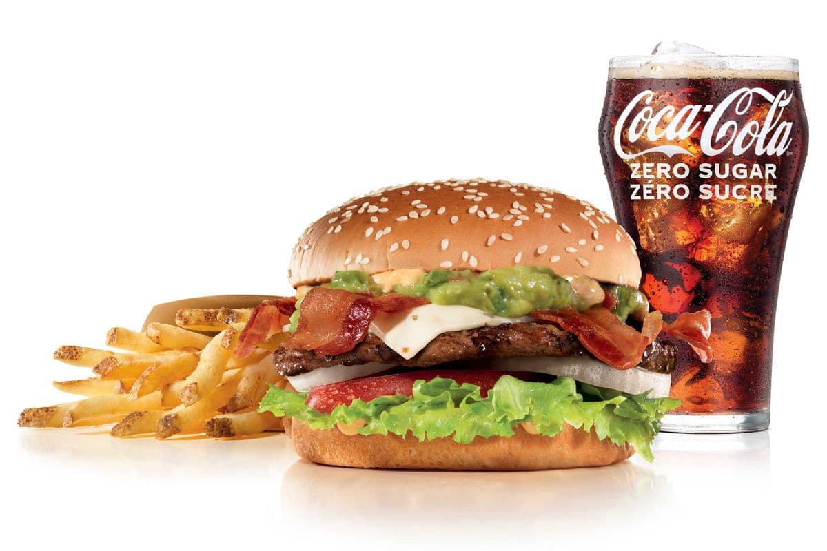 Single Guacamole Bacon Burger Combo
