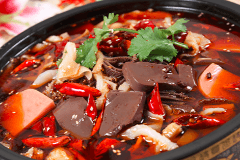 Duck Blood in Chili Sauce 毛血旺