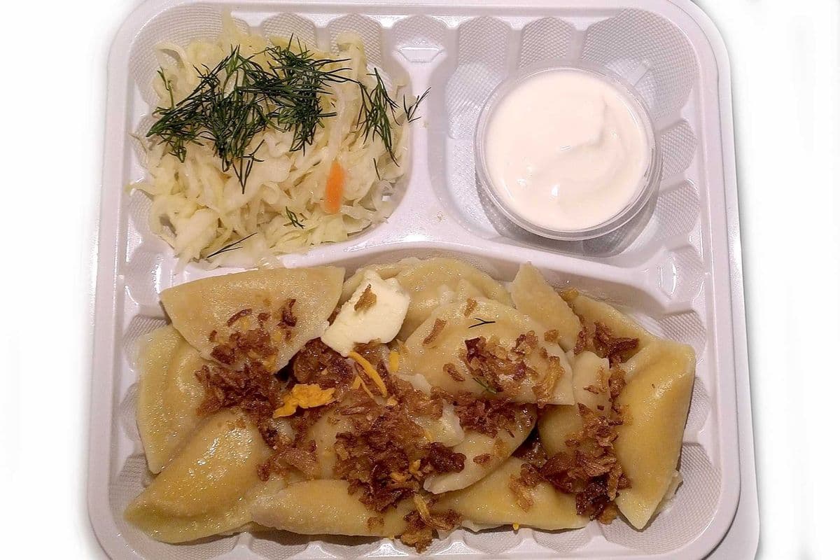 Perogies with Potato, Cheddar and Bacon