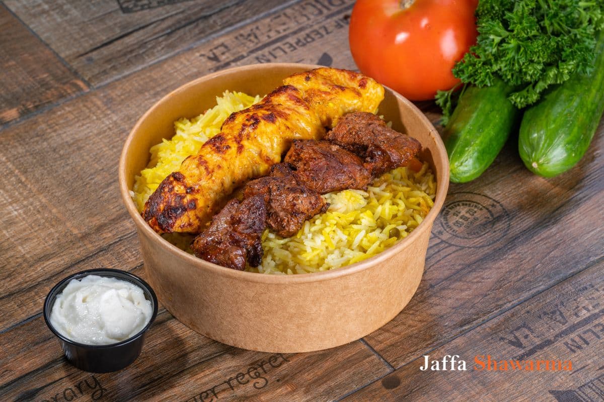 Shish and Lamb Kebab Rice Bowl