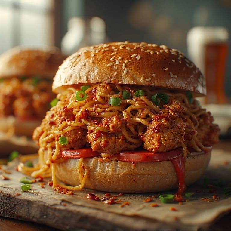Chicken Noodle Burger Poulet Noodle Burger / Chicken Noodle Burger Poulet Noodle Burger