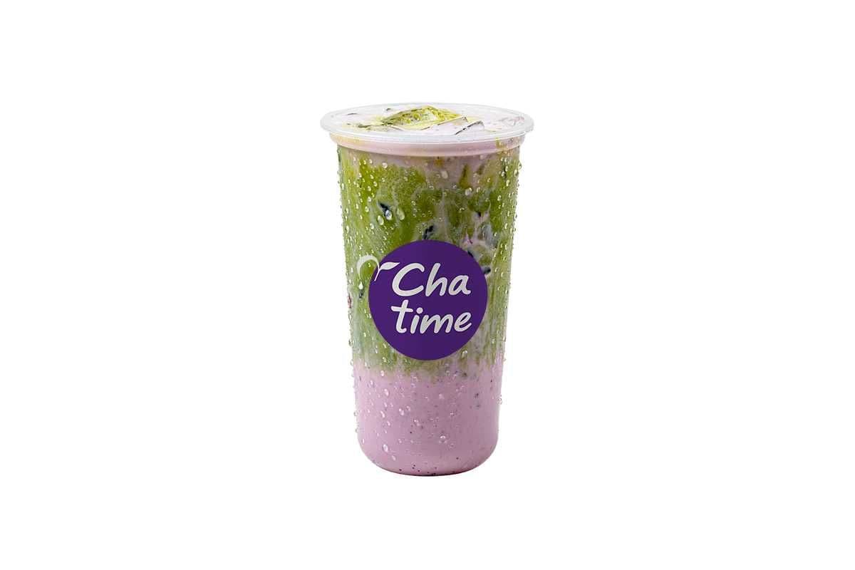 Matcha Blueberry Latte
