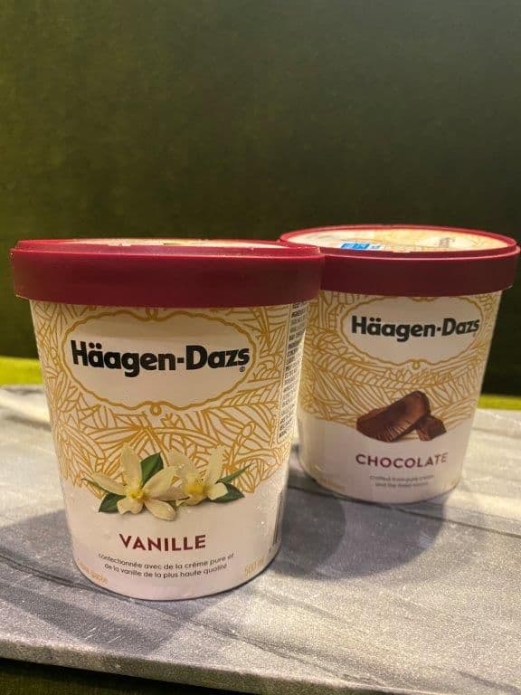 Pint of Haagen Dazs ice cream