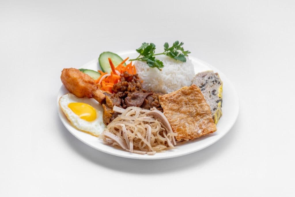 Grilled Lemongrass Pork Rice Dish
