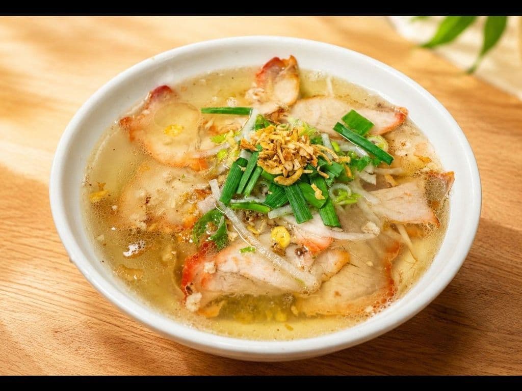 104. BBQ Pork Egg Noodle Soup