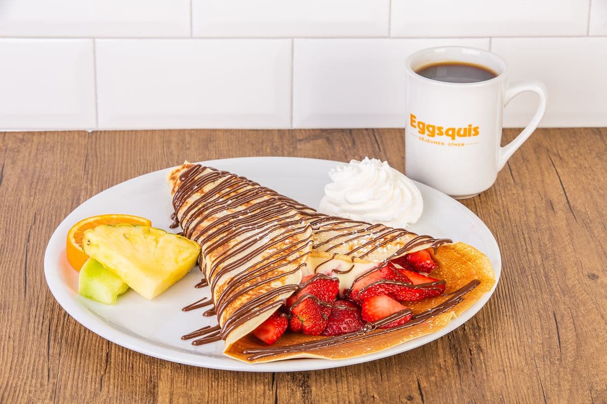Crepe fraises & chocolat noisette/ Strawberries and Hazelnut Chocolate crepe