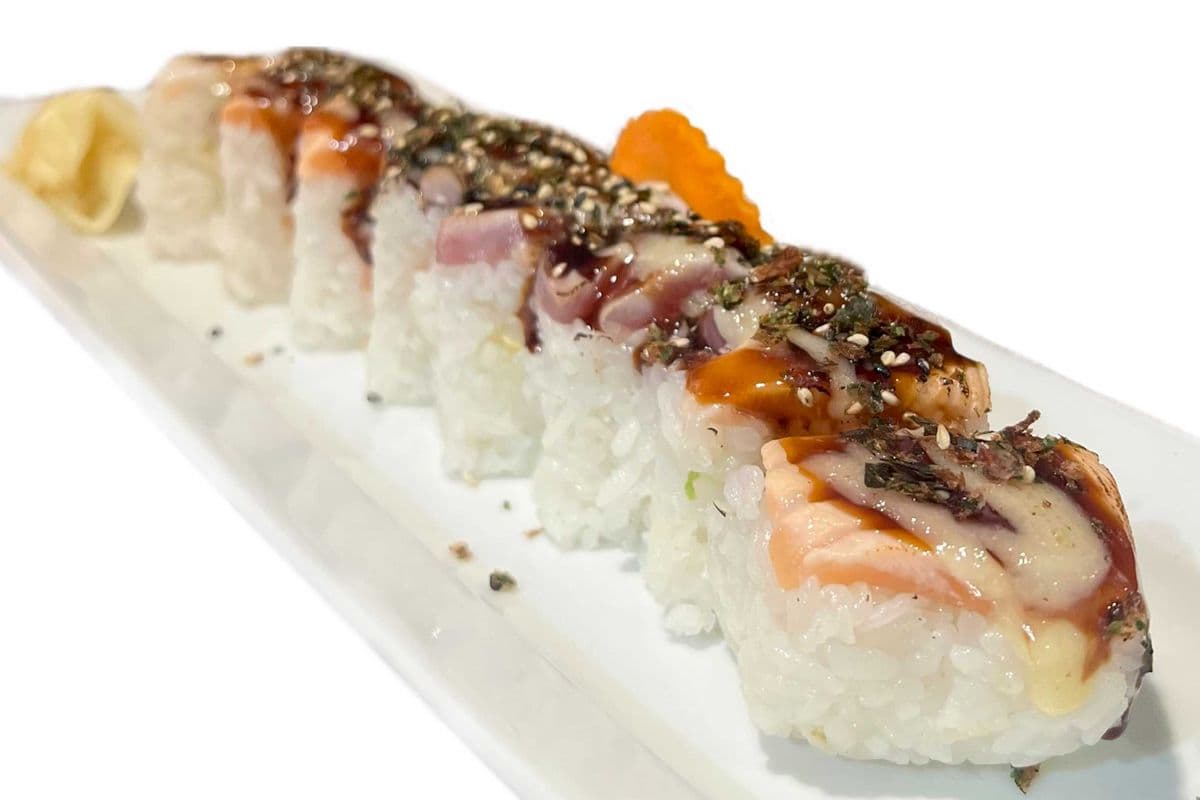 Rainbow Aburi Pressed Suhi