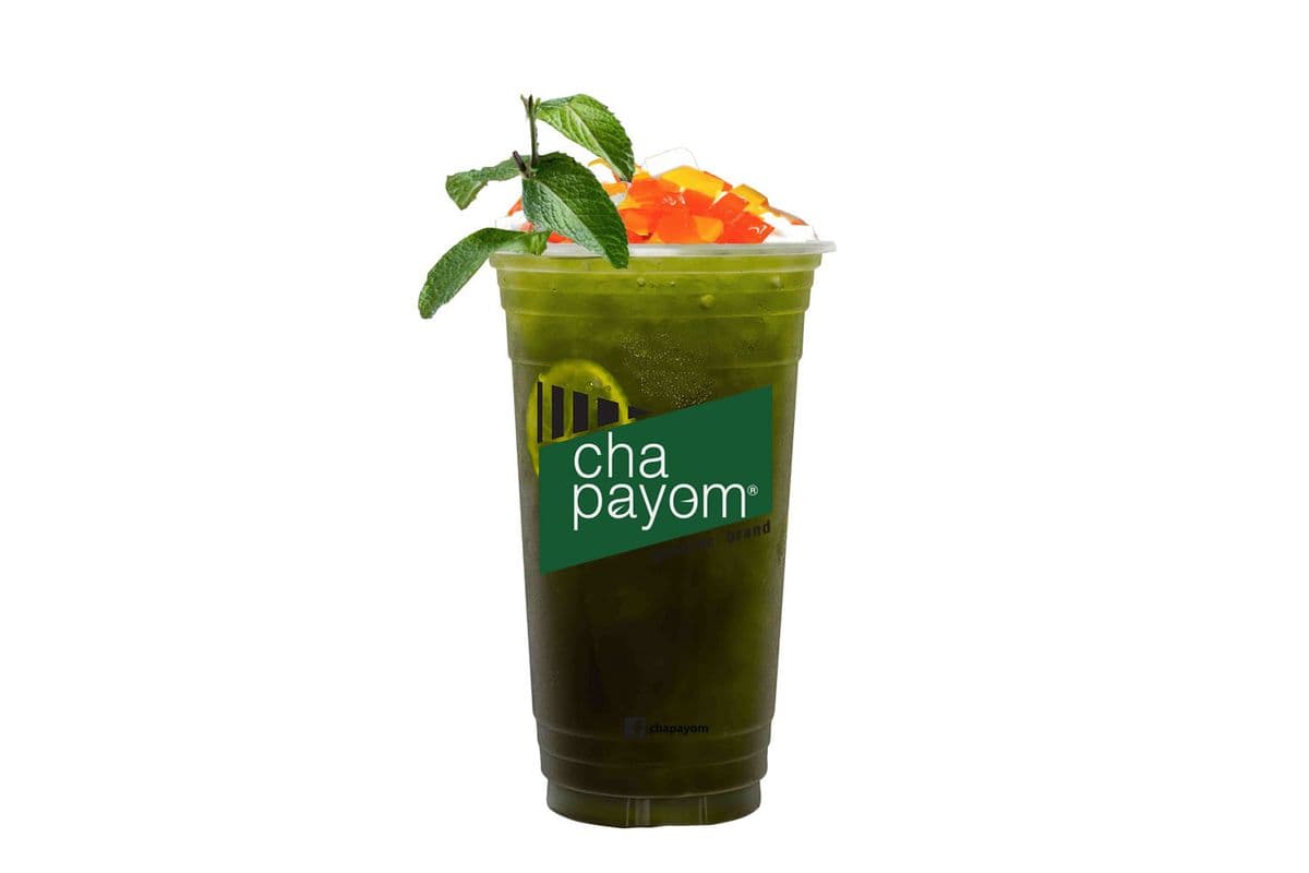 Thai Lime Mint Green Tea with Rainbow Jelly