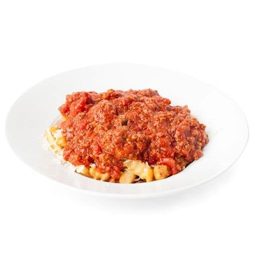 Poutine Pronto (sauce à la viande, fromage râpé) / Pronto poutine (meat sauce, grated cheese)