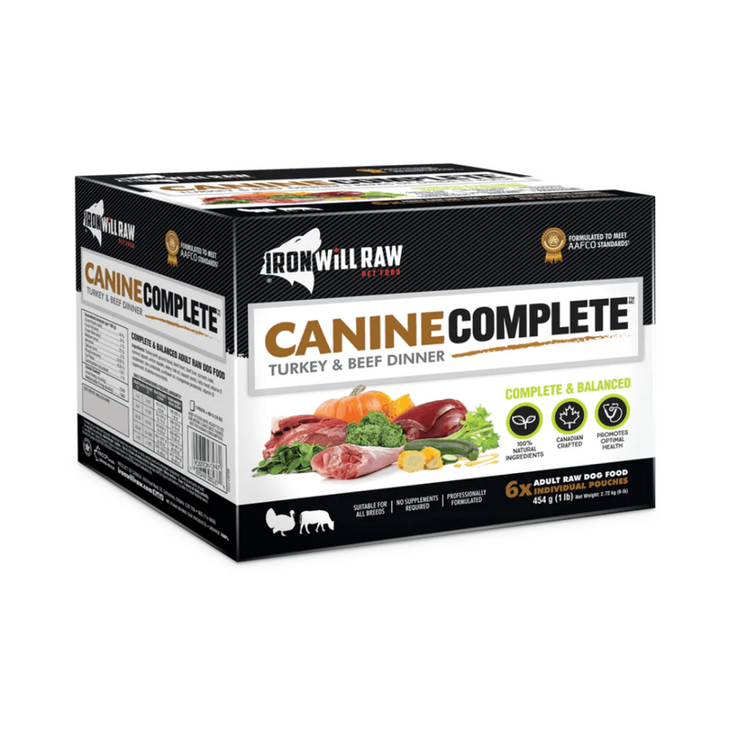 Iron Will Raw Frozen Dog Food - Canine Complete Turkey & Beef Dinner (6 lb)