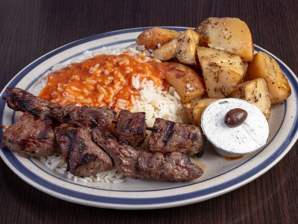 Beef Souvlaki Platter