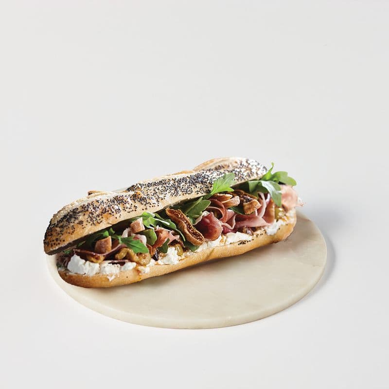 Baguette prosciutto, figues et fromage de chèvre / Prosciutto, fig and goat cheese baguette