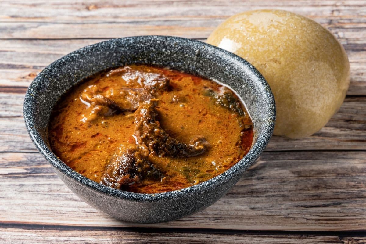 Ogbono Soup With Garri