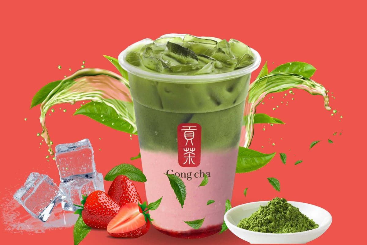 Strawberry Matcha Latte