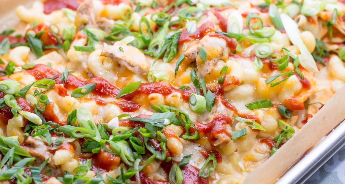 Spolumbo’s Sausage Mac & Cheese Nachos