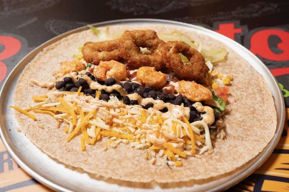 Pan Seared Shrimp and Calamari Burrito