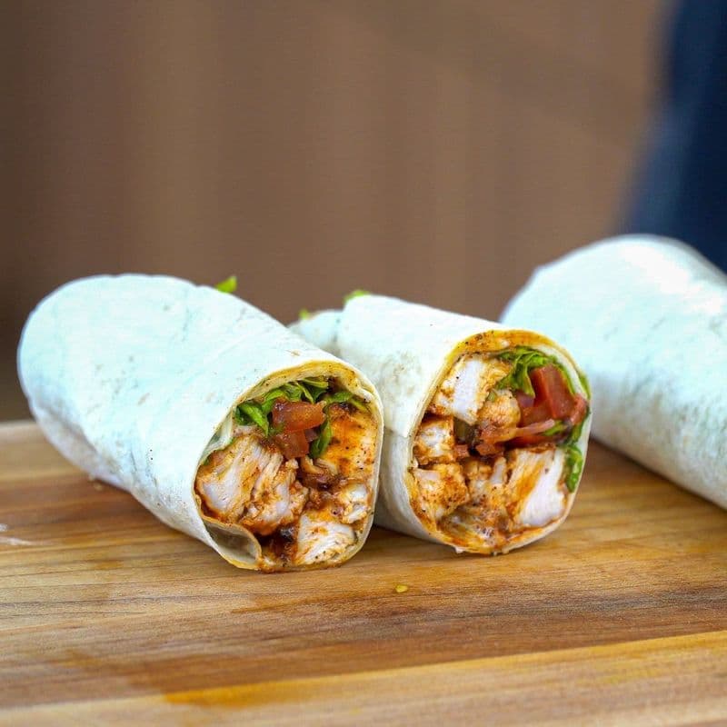 Butter chicken wrap