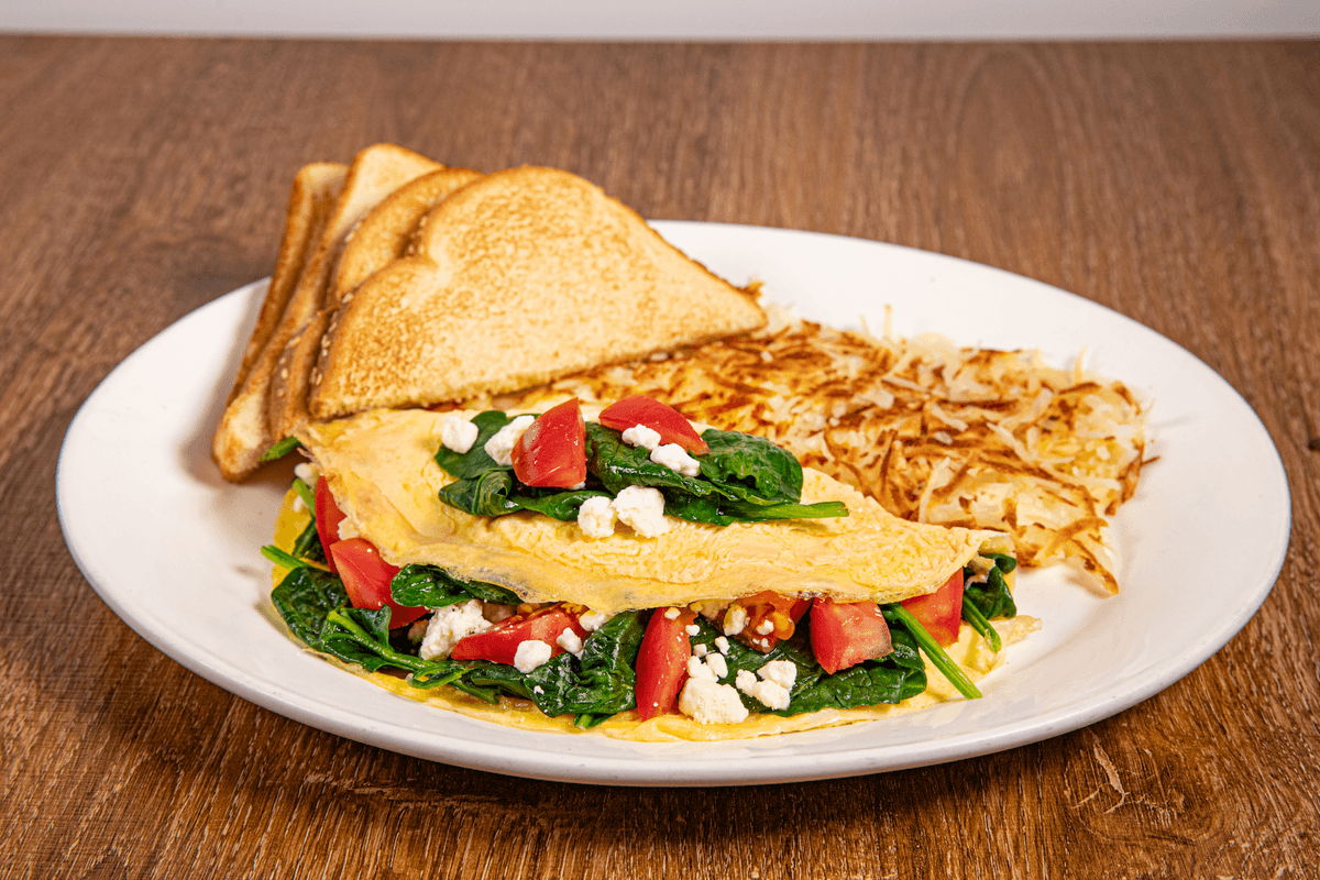 Spinach Feta Tomato Omelette