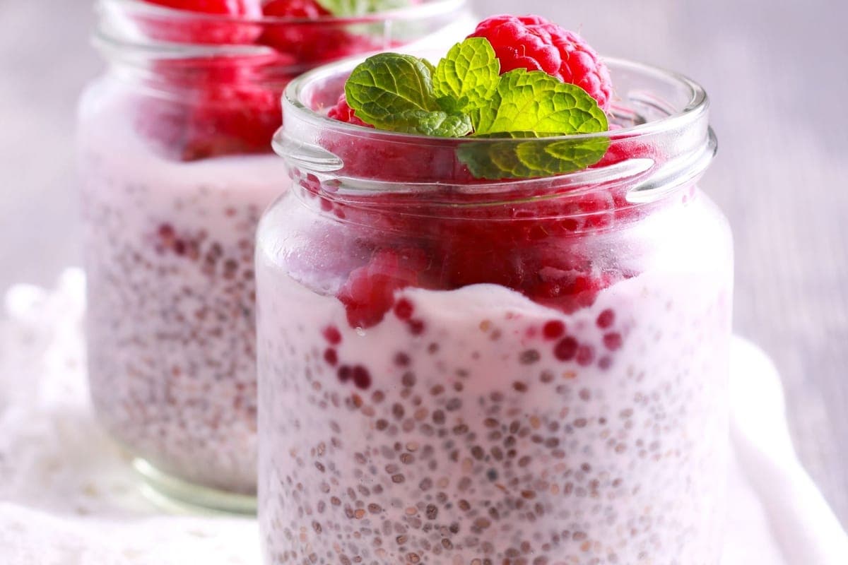 Keto Raspberry Chia Pudding