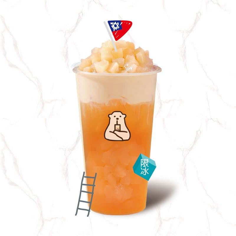 20. White Peach Oolong Snowcap / 20. Thé pêche Oolong mousse neige