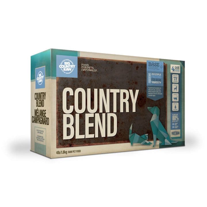 Big Country Raw Frozen Dog and Cat Food - Country Blend Carton (4 lb)