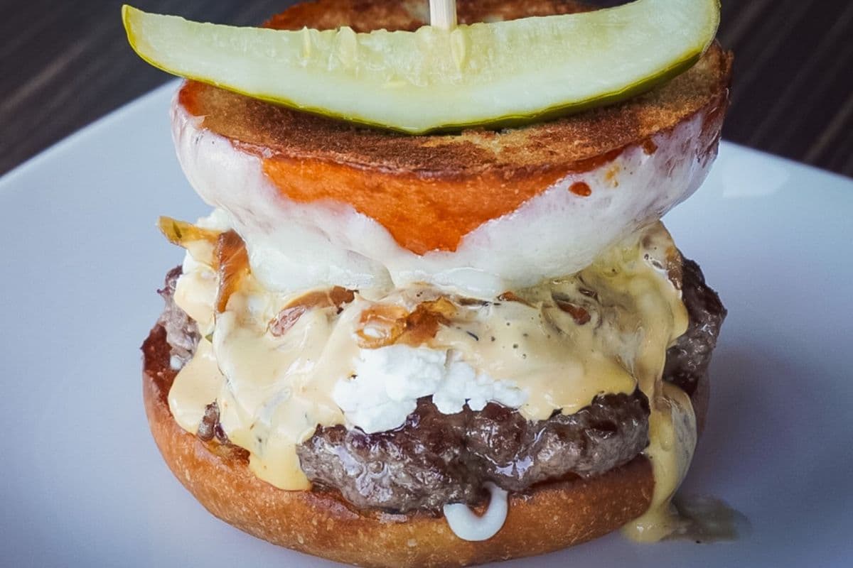 Grilled Three-Cheese Smashburger