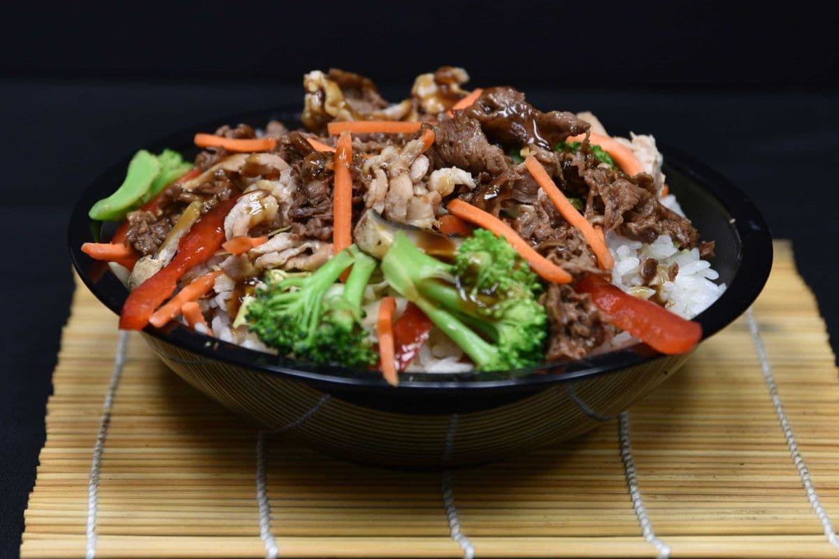 Chicken and Beef Rice Bowl