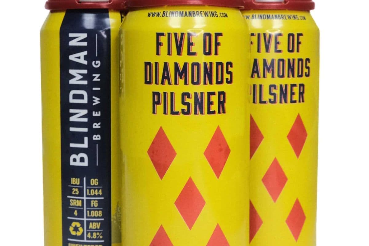 Blindman Five of Diamonds Pilsner 4 Can 473mL (4 x 473 ml Cans)