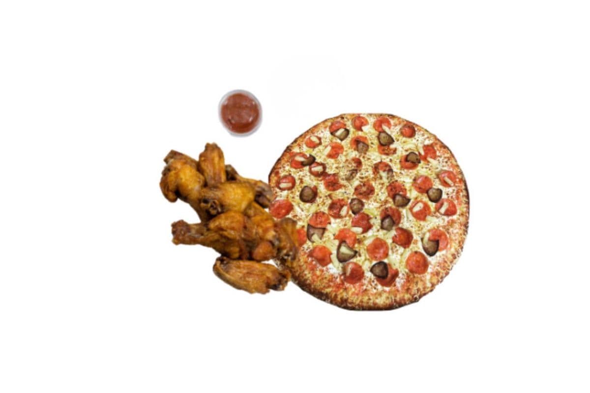 Medium Pizza and 10 Wings