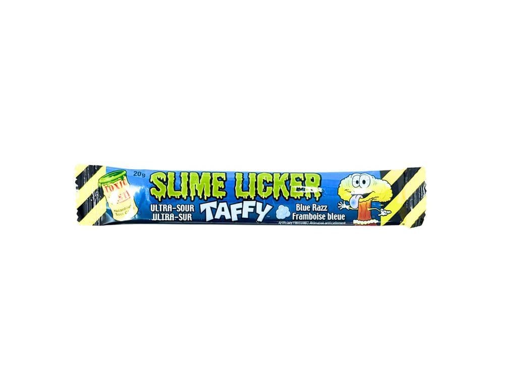 Toxic Waste Slime Licker Taffy Sour Blue Razz Chewy Candy 20g
