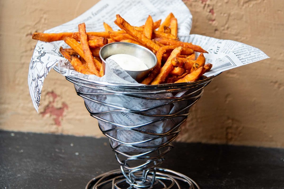Sweet Potato Fries with Truffle Aioli