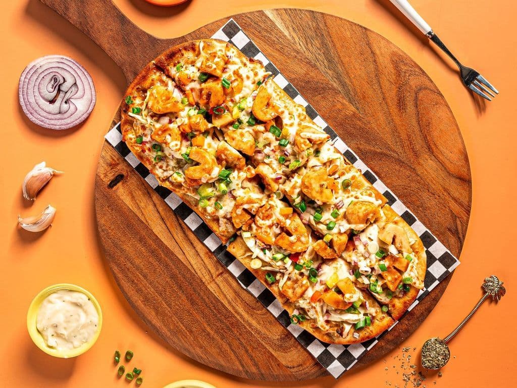 Chilli Garlic Chaap Flatbread