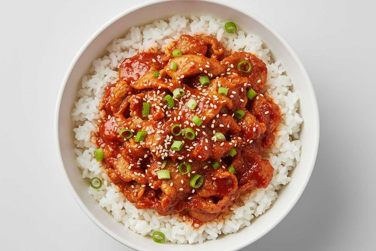 Spicy Pork Bulgogi Rice Bowl