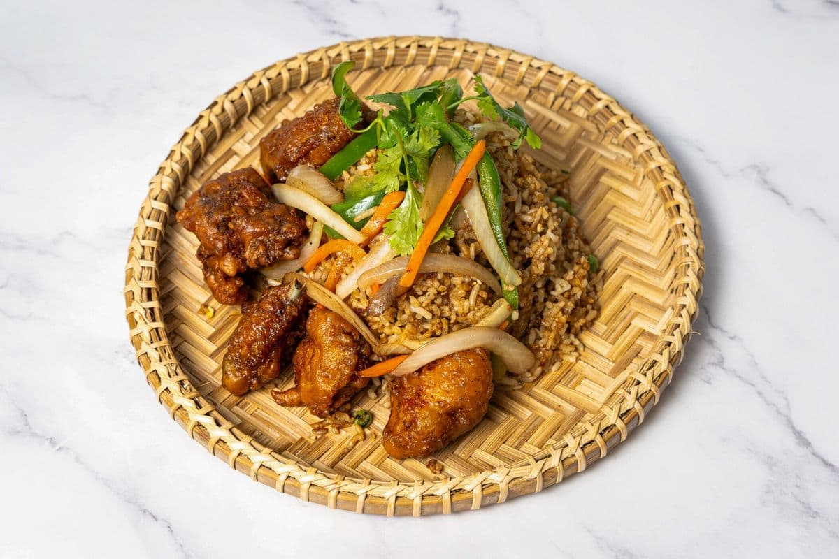 Butter Chicken with Fried Rice