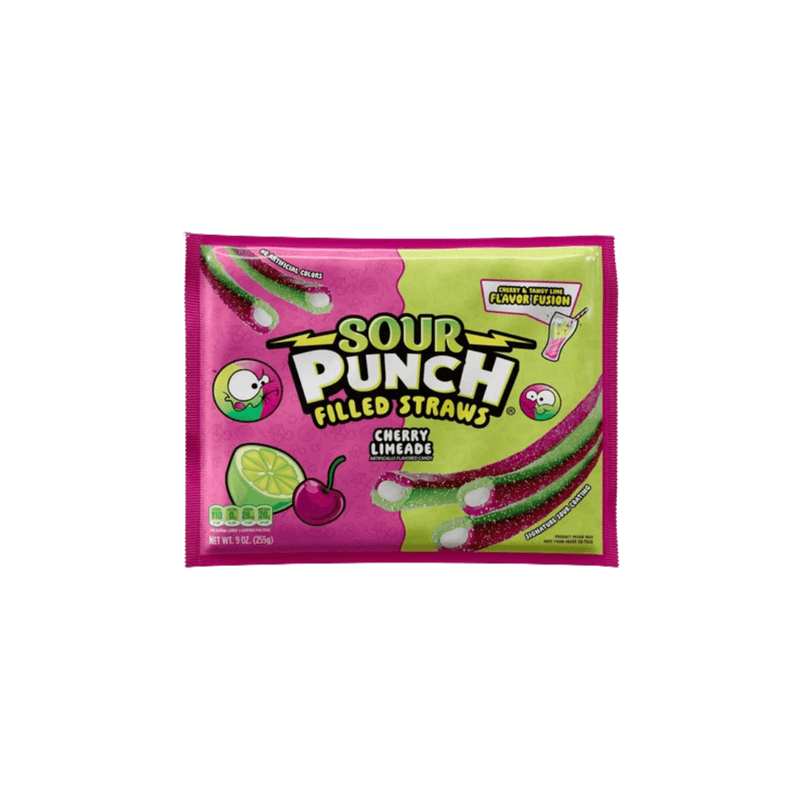 Sour Punch Filled Straws Cherry Lime – USA (142g)