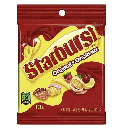 Starburst fruit chews peg original 191g