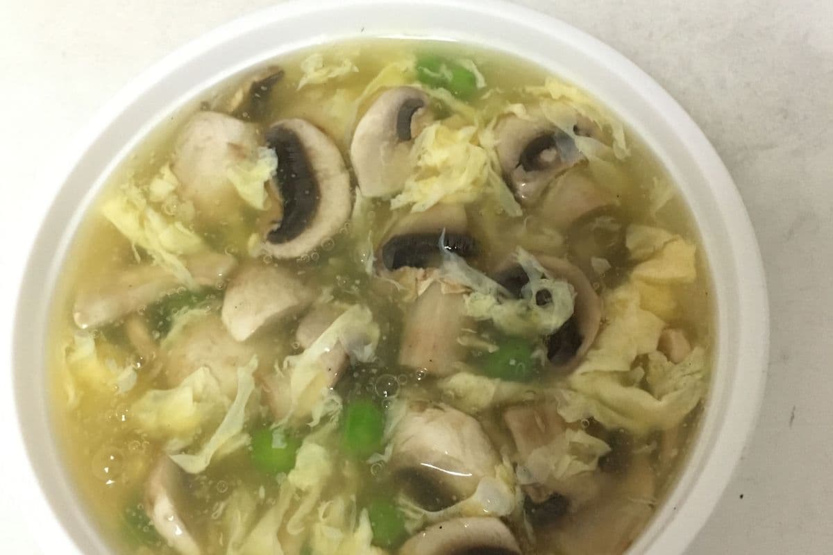 Max vegetables and Egg Swirl Soup什才蛋花汤