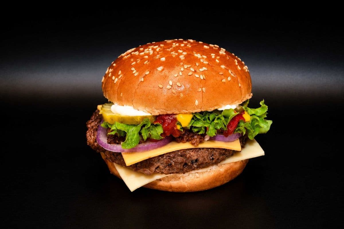 Steak Bacon, Cheddar and Swiss Burger