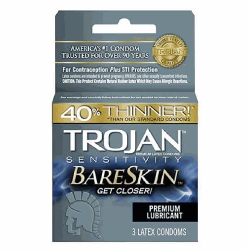 Trojan Condoms Bareskin 3ea